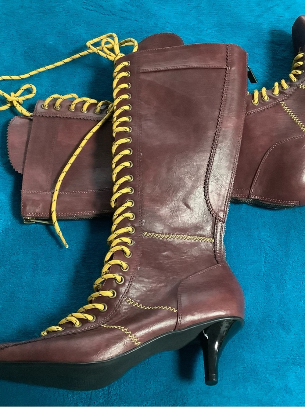 Jaded London Brooke Boxing Lace-Up Back Zip Boot - Picture 6 of 12